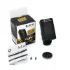 clip-on chromatic digital tuner with LCD display for guitar, bass, ukulele, violin, and other string instruments.